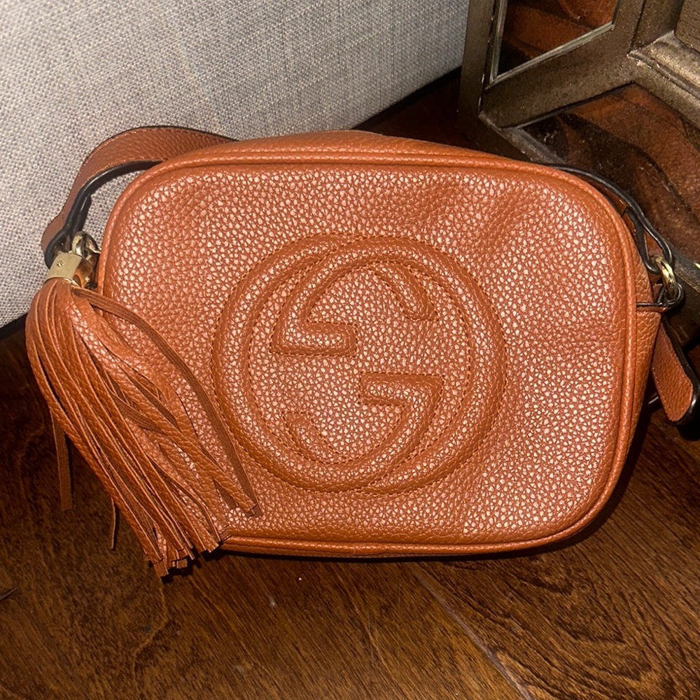 Gucci Brown Leather Crossbody Bag